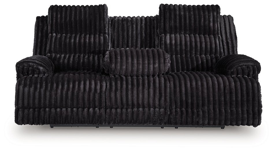 Rhine Falls Power Reclining Sofa with Drop Down Table - Inland Furniture (San Bernardino, CA)