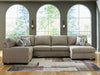 Newellen Sectional with Chaise - Inland Furniture (San Bernardino, CA)