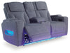 Studio Cave Power Reclining Loveseat with Console - Inland Furniture (San Bernardino, CA)