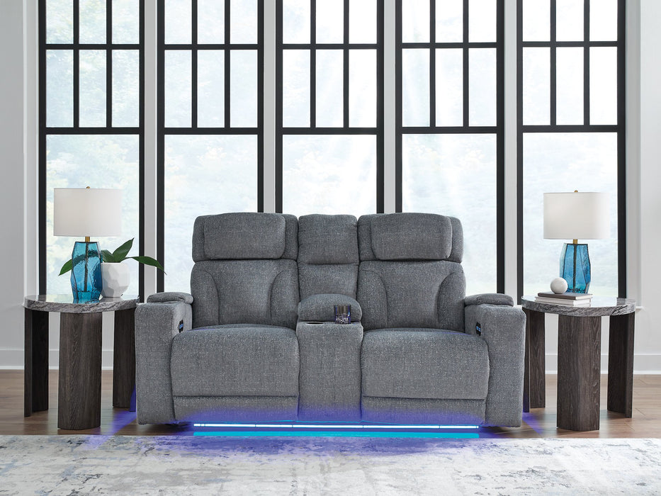 Studio Cave Power Reclining Loveseat with Console - Inland Furniture (San Bernardino, CA)