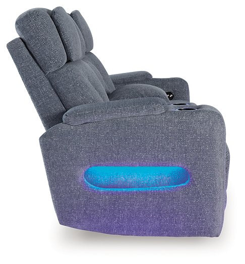 Studio Cave Power Reclining Loveseat with Console - Inland Furniture (San Bernardino, CA)