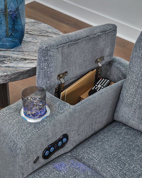 Studio Cave Power Reclining Loveseat with Console - Inland Furniture (San Bernardino, CA)