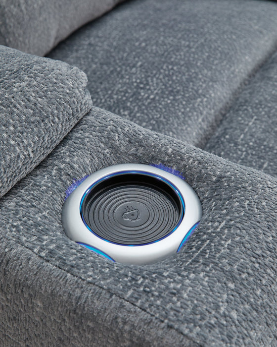 Studio Cave Power Reclining Loveseat with Console - Inland Furniture (San Bernardino, CA)