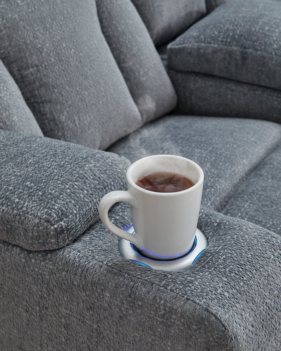 Studio Cave Power Reclining Loveseat with Console - Inland Furniture (San Bernardino, CA)