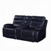 Aashi Motion Loveseat With Console - Inland Furniture (San Bernardino, CA)