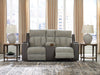 WhipLash Power Reclining Loveseat with Console - Inland Furniture (San Bernardino, CA)