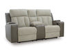 WhipLash Power Reclining Loveseat with Console - Inland Furniture (San Bernardino, CA)