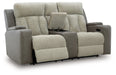 WhipLash Power Reclining Loveseat with Console - Inland Furniture (San Bernardino, CA)