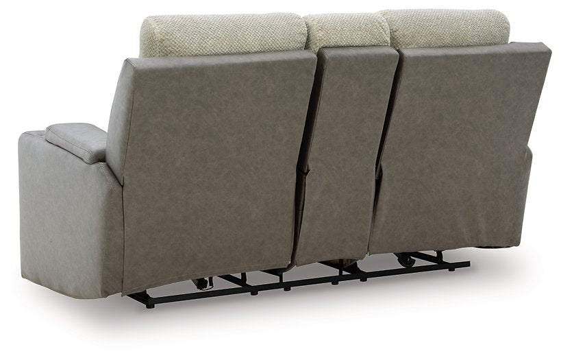 WhipLash Power Reclining Loveseat with Console - Inland Furniture (San Bernardino, CA)