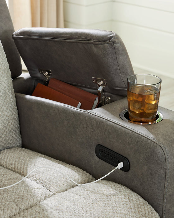 WhipLash Power Reclining Loveseat with Console - Inland Furniture (San Bernardino, CA)