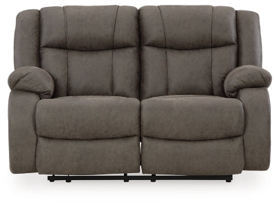 First Base Reclining Loveseat - Inland Furniture (San Bernardino, CA)