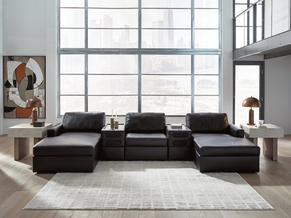 Modmax II Double Chaise Sectional with Audio Consoles - Inland Furniture (San Bernardino, CA)