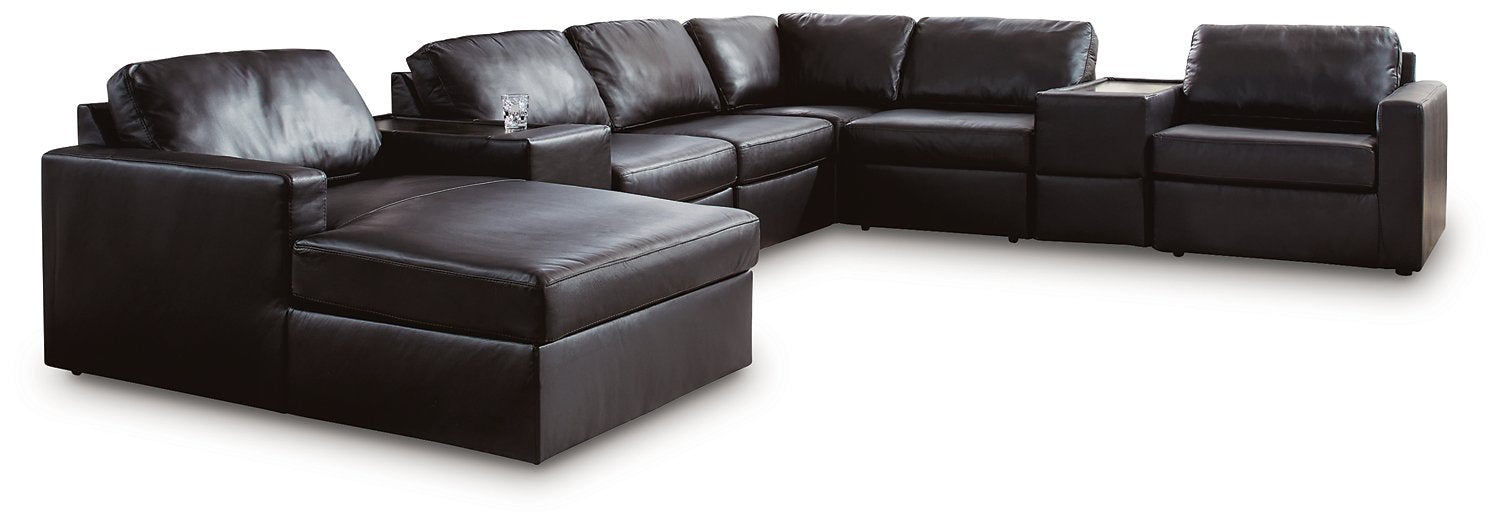 Modmax II Sectional with Chaise and Storage Consoles - Inland Furniture (San Bernardino, CA)