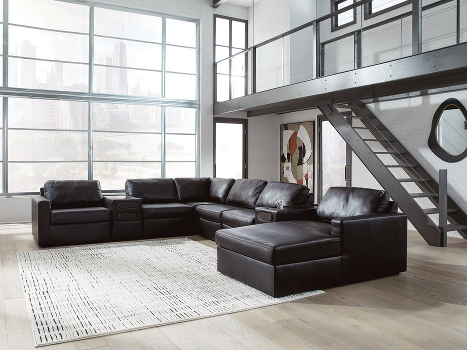 Modmax II Sectional with Chaise and Audio Consoles - Inland Furniture (San Bernardino, CA)