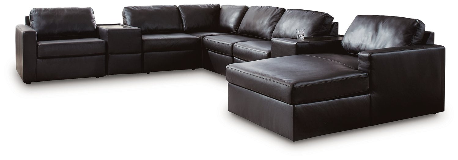 Modmax II Sectional with Chaise and Storage Consoles - Inland Furniture (San Bernardino, CA)