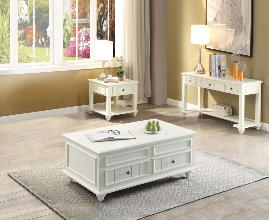 Natesa White Washed Coffee Table - Inland Furniture (San Bernardino, CA)