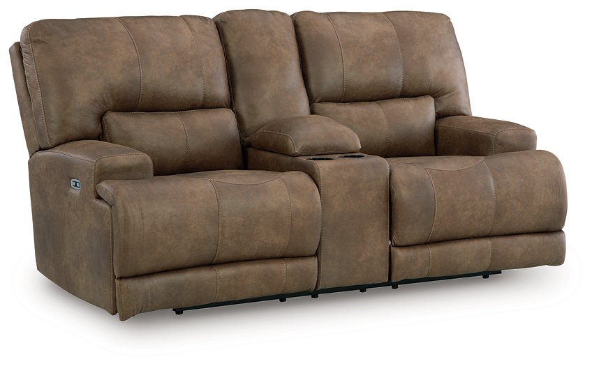 Beckley Place Power Reclining Loveseat with Console - Inland Furniture (San Bernardino, CA)