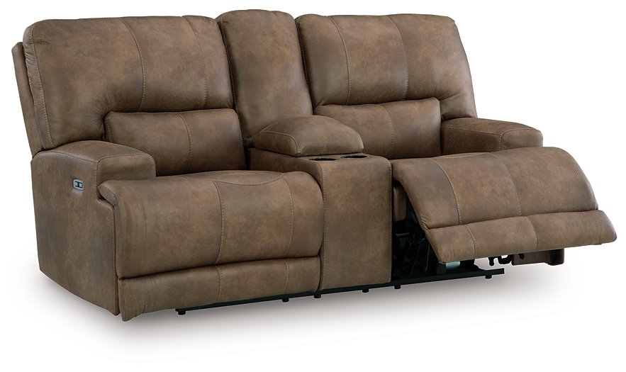 Beckley Place Power Reclining Loveseat with Console - Inland Furniture (San Bernardino, CA)