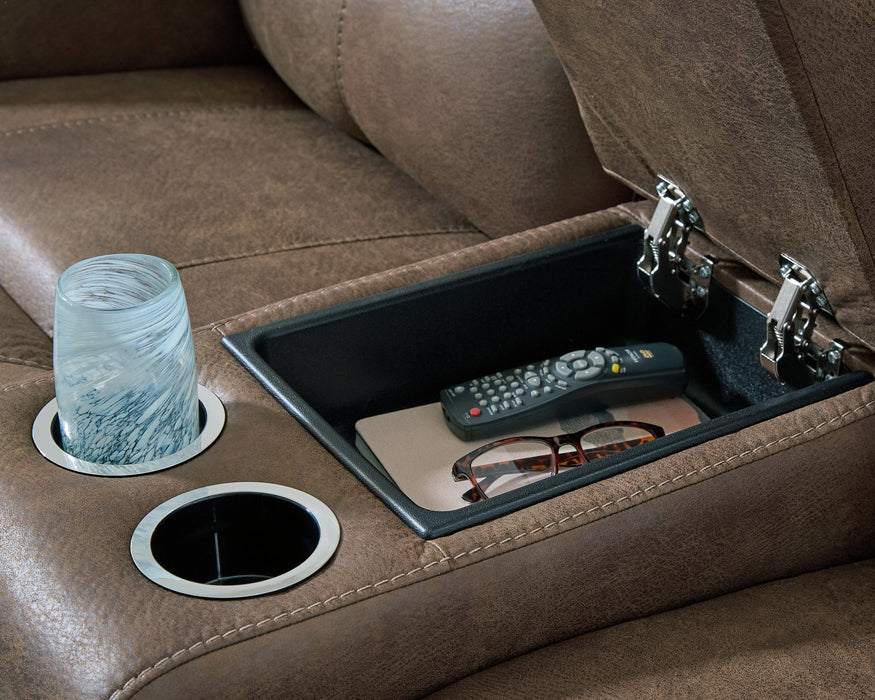 Beckley Place Power Reclining Loveseat with Console - Inland Furniture (San Bernardino, CA)