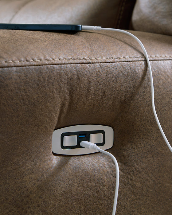 Beckley Place Power Reclining Loveseat with Console - Inland Furniture (San Bernardino, CA)