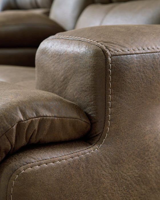 Beckley Place Power Reclining Loveseat with Console - Inland Furniture (San Bernardino, CA)