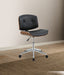 Camila Black PU & Walnut Office Chair - Inland Furniture (San Bernardino, CA)