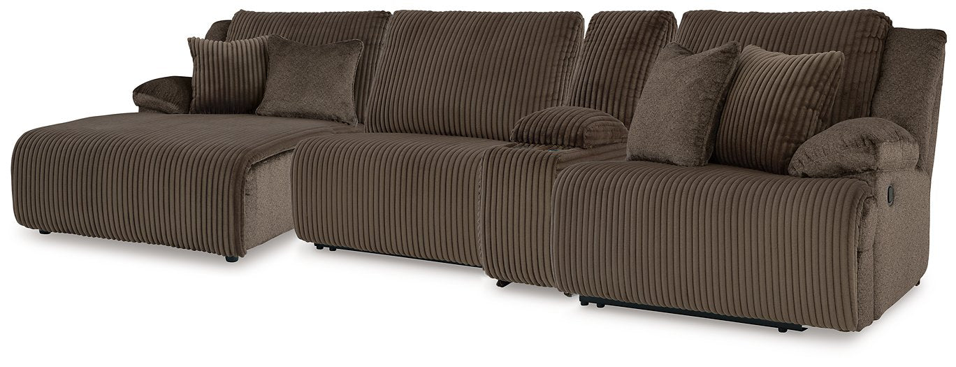 Top Tier Reclining Sectional with Chaise - Inland Furniture (San Bernardino, CA)