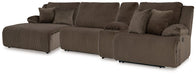 Top Tier Reclining Sectional with Chaise - Inland Furniture (San Bernardino, CA)