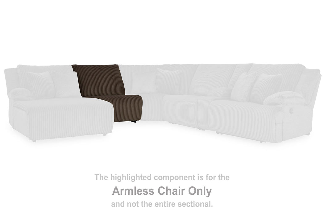 Top Tier Reclining Sectional with Chaise - Inland Furniture (San Bernardino, CA)