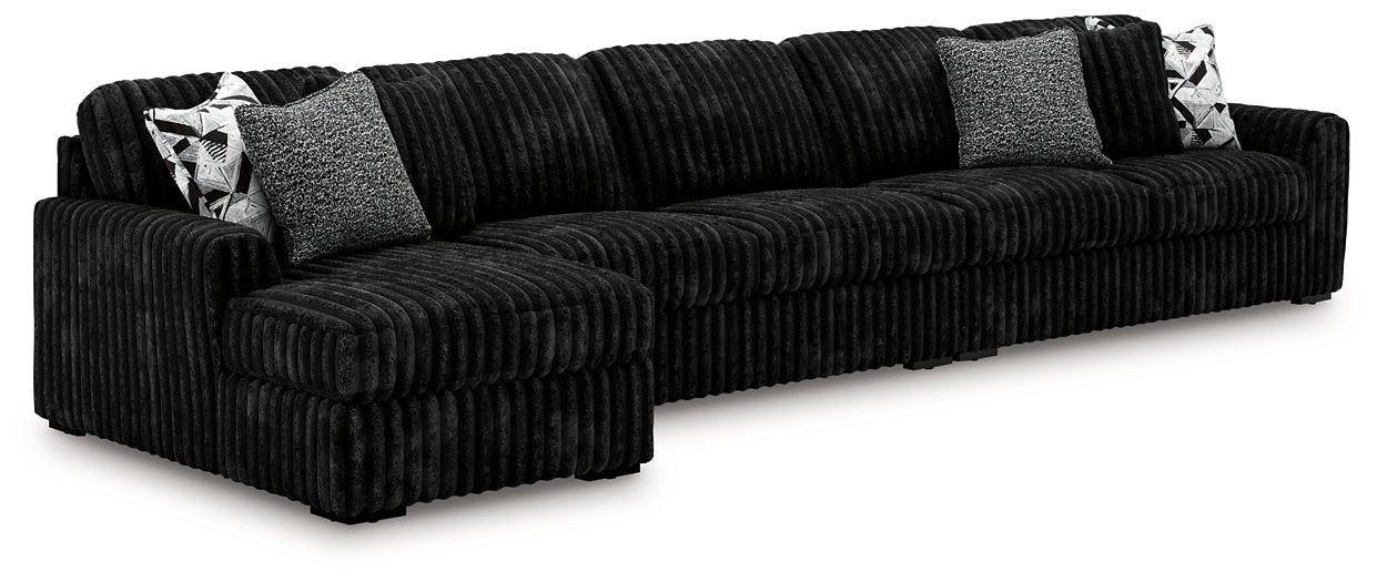 Midnight-Madness Sectional with Chaise - Inland Furniture (San Bernardino, CA)