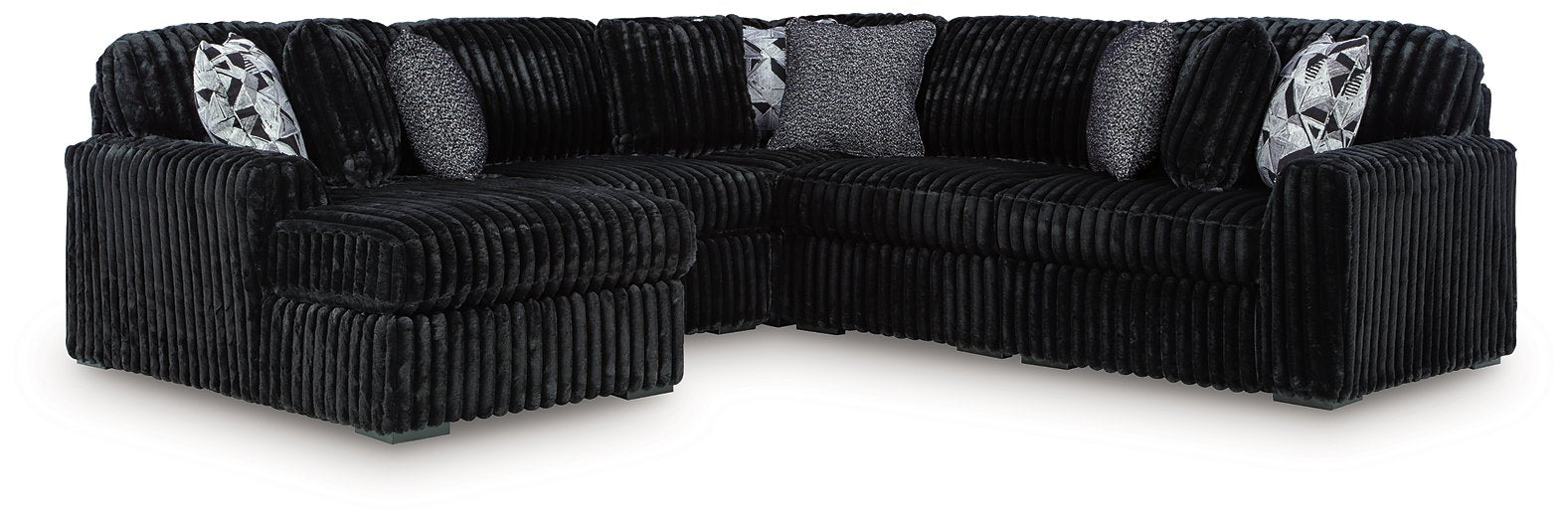 Midnight-Madness Sectional with Chaise - Inland Furniture (San Bernardino, CA)