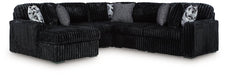 Midnight-Madness Sectional with Chaise - Inland Furniture (San Bernardino, CA)