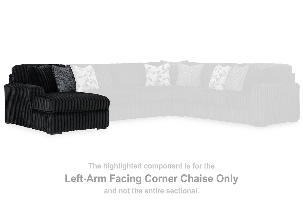 Midnight-Madness Sectional with Chaise - Inland Furniture (San Bernardino, CA)