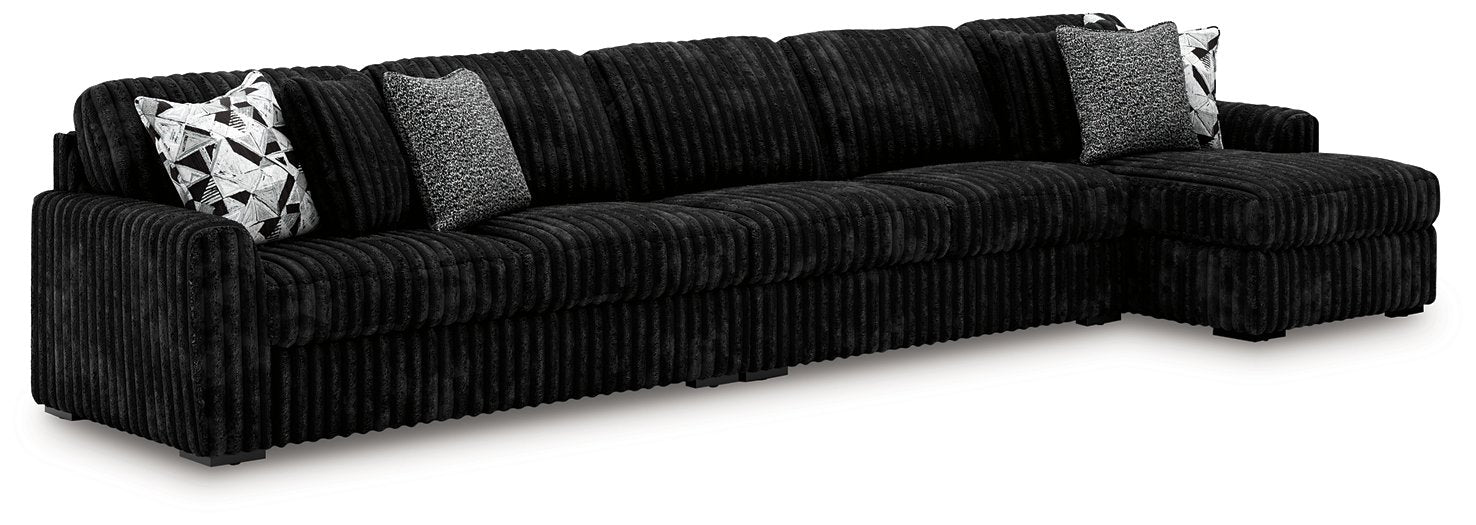 Midnight-Madness Sectional with Chaise - Inland Furniture (San Bernardino, CA)