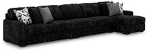 Midnight-Madness Sectional with Chaise - Inland Furniture (San Bernardino, CA)