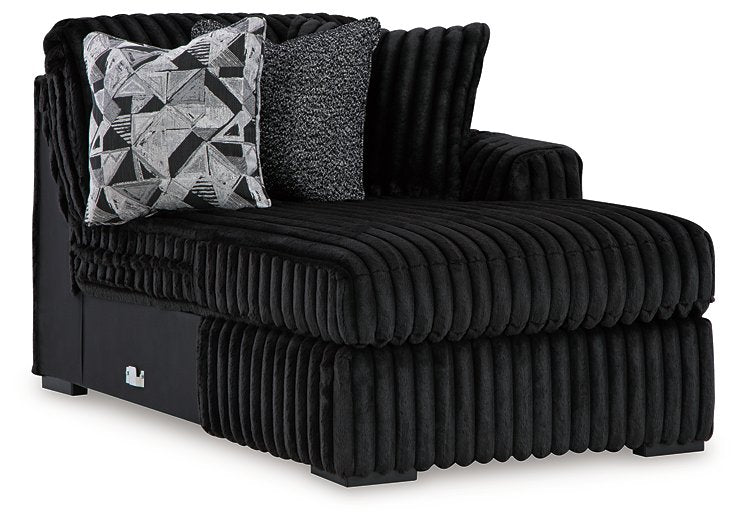 Midnight-Madness Sectional with Chaise - Inland Furniture (San Bernardino, CA)