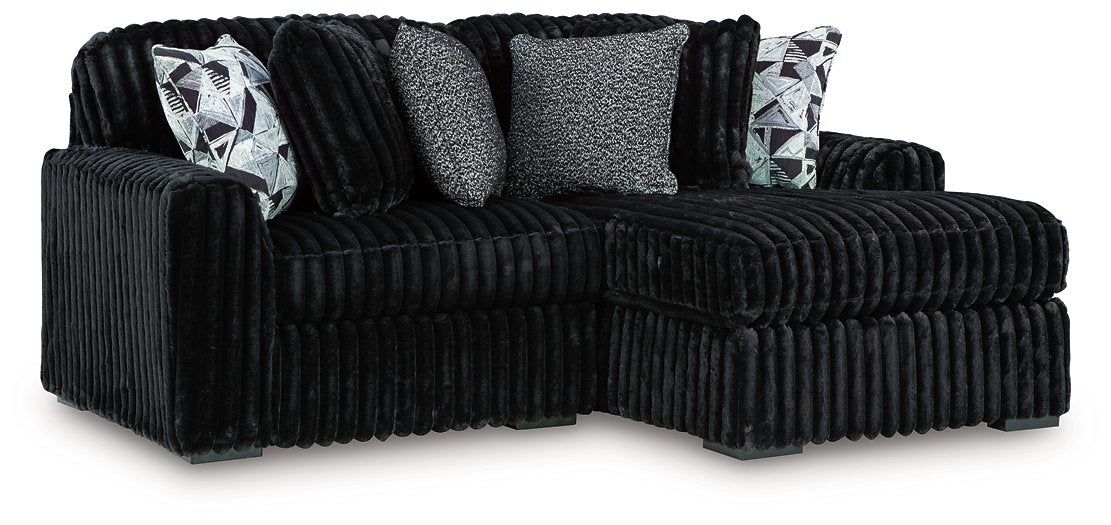 Midnight-Madness Sectional with Chaise - Inland Furniture (San Bernardino, CA)