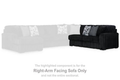 Midnight-Madness Sectional Sofa with Chaise - Inland Furniture (San Bernardino, CA)
