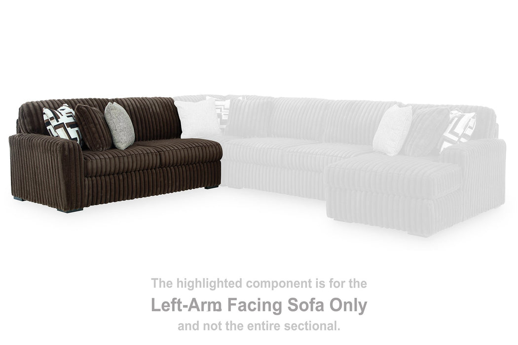 Midnight-Madness Sectional with Chaise - Inland Furniture (San Bernardino, CA)