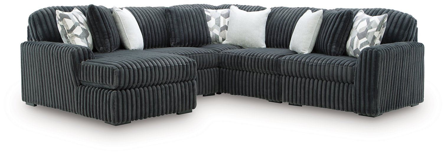 Midnight-Madness Sectional with Chaise - Inland Furniture (San Bernardino, CA)