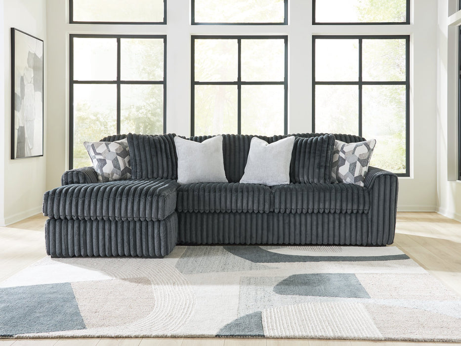 Midnight-Madness Sectional Sofa with Chaise - Inland Furniture (San Bernardino, CA)