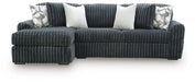 Midnight-Madness Sectional Sofa with Chaise - Inland Furniture (San Bernardino, CA)
