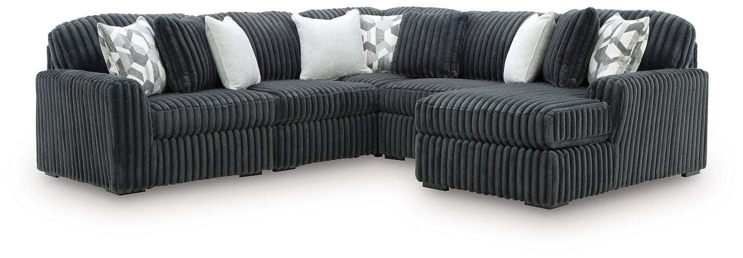 Midnight-Madness Sectional with Chaise - Inland Furniture (San Bernardino, CA)