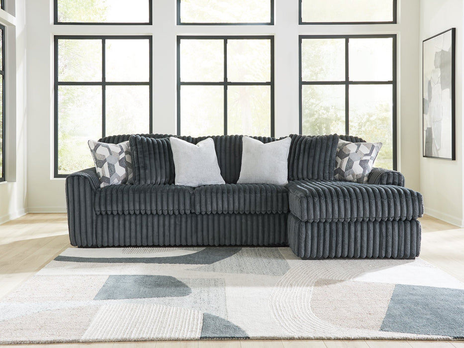 Midnight-Madness Sectional Sofa with Chaise - Inland Furniture (San Bernardino, CA)