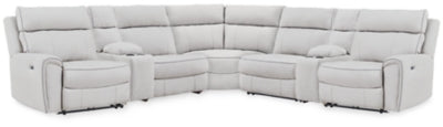 Social Pointe Reclining Sectional with Storage Consoles - Inland Furniture (San Bernardino, CA)