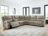Narwhal Place Reclining Sectional with Storage Console - Inland Furniture (San Bernardino, CA)