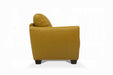 Valeria Mustard Leather Sofa - Inland Furniture (San Bernardino, CA)