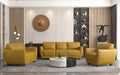 Valeria Mustard Leather Sofa - Inland Furniture (San Bernardino, CA)