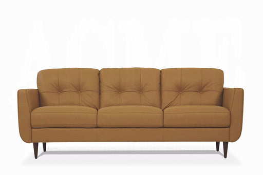 Radwan Camel Leather Sofa - Inland Furniture (San Bernardino, CA)