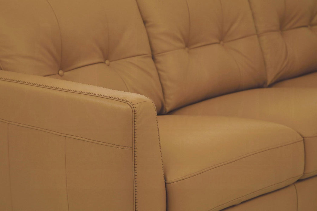 Radwan Camel Leather Sofa - Inland Furniture (San Bernardino, CA)